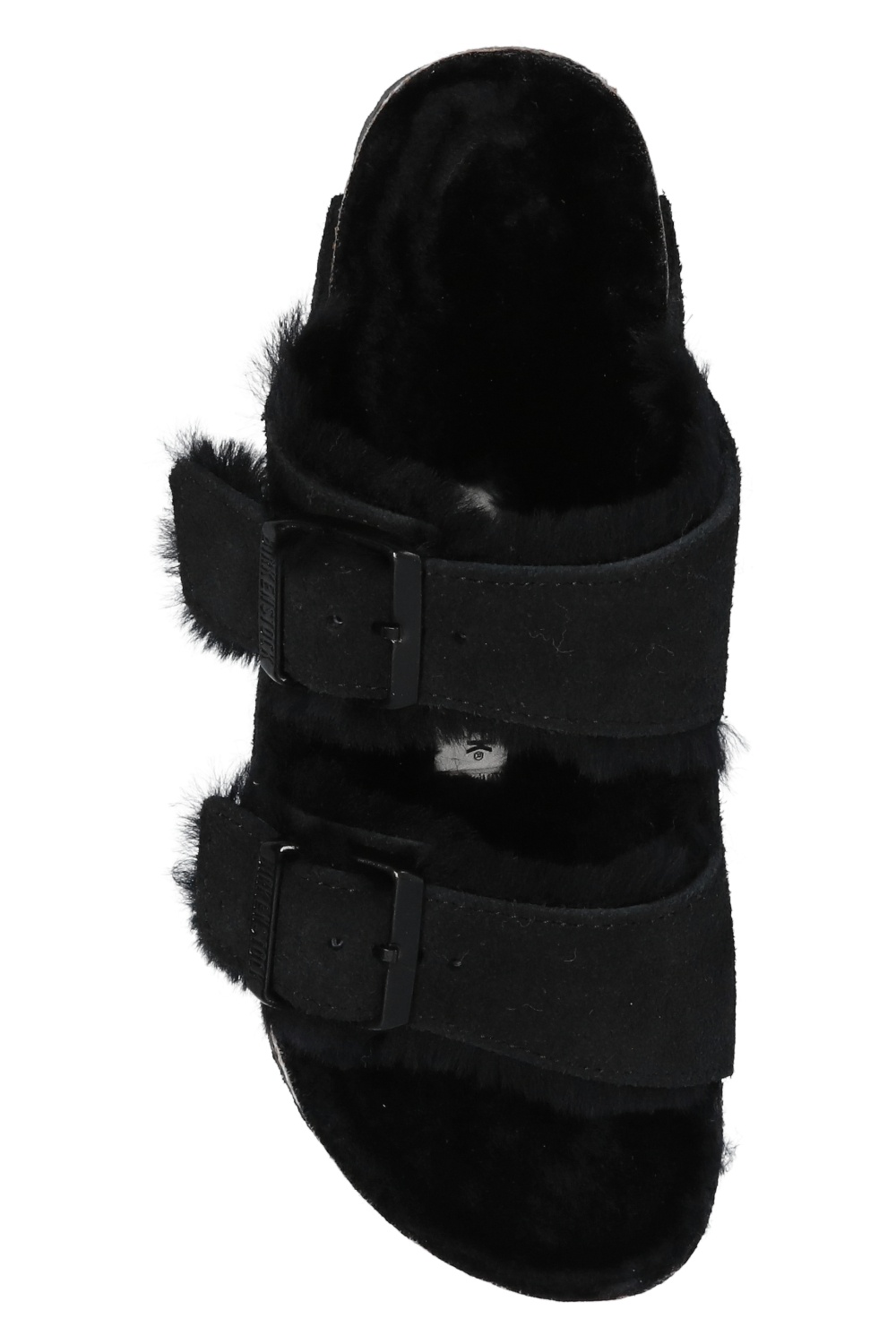 Furry birkenstocks black hot sale